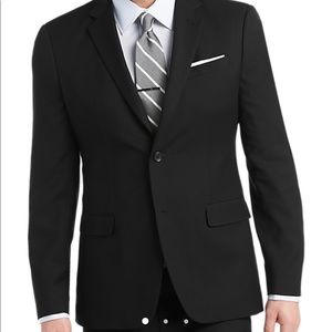 Mens Egara Orange 40R slim fit black suit - NWOT
